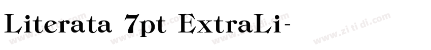 Literata 7pt ExtraLi字体转换